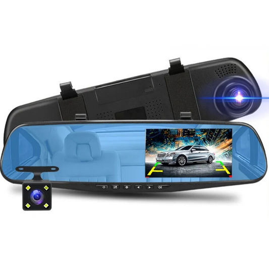 Retrovisor e Gravador LCD CarWatch Pro - 2 CÂMERAS 4K ULTRA HD (Oferta)