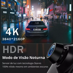 Retrovisor e Gravador LCD CarWatch PRO - 2 CÂMERAS 4K ULTRA HD (Promoção)