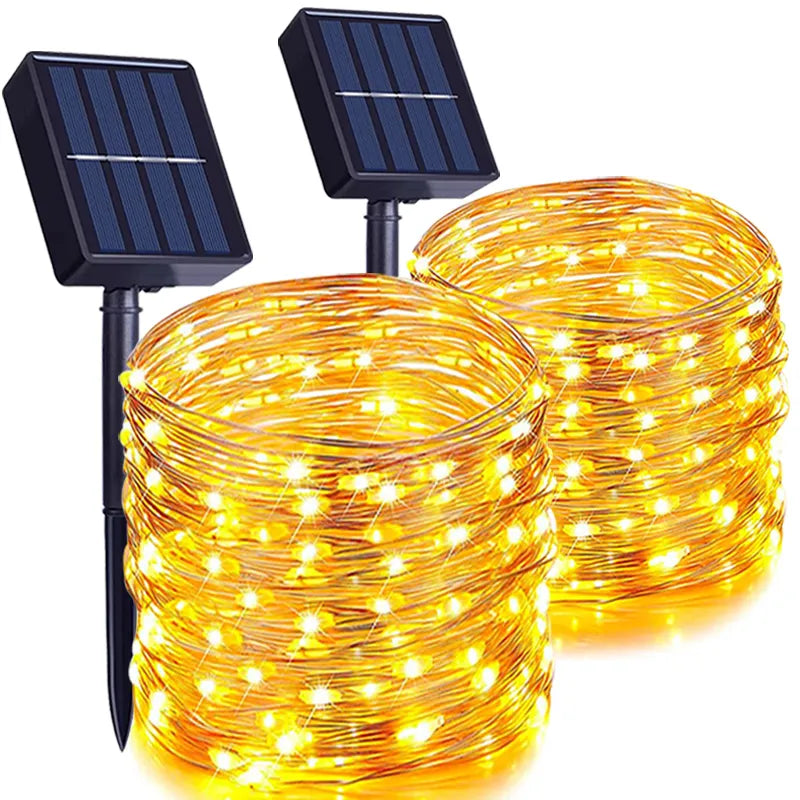 Pisca Pisca - 8 Modos de Iluminação e Carregamento Solar (Oferta)